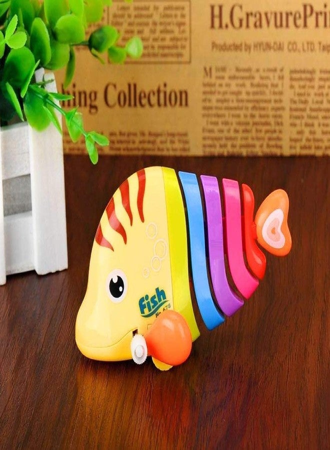 Quasar Fish Mobilization Wind Up Cute and Colorful Bath Toy Pull Back Toy Key Operated Vehicle Play Birthday Gifts Little Kids Bath Play Your Children Pack of 4 - Multicolor - Image 1